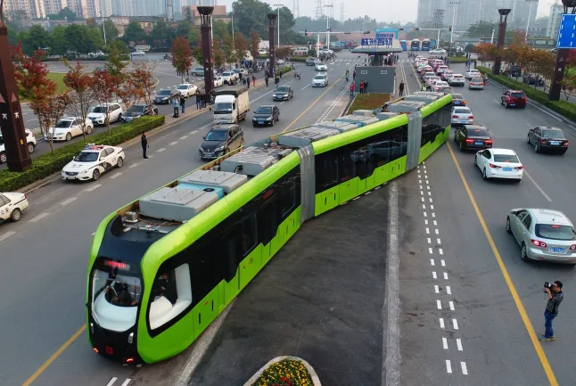 The World’s First Trackless Train